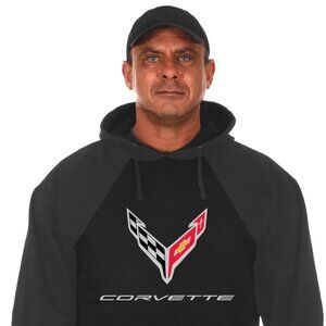 JH Design Men’s Chevy Corvette C8 Pullover Hoodie Sweatshirt 2 Styles Sm to 3x